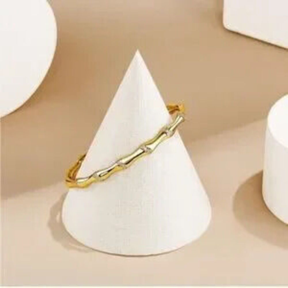 Gold 14k Gold Plated Bamboo Cuff Bracelet